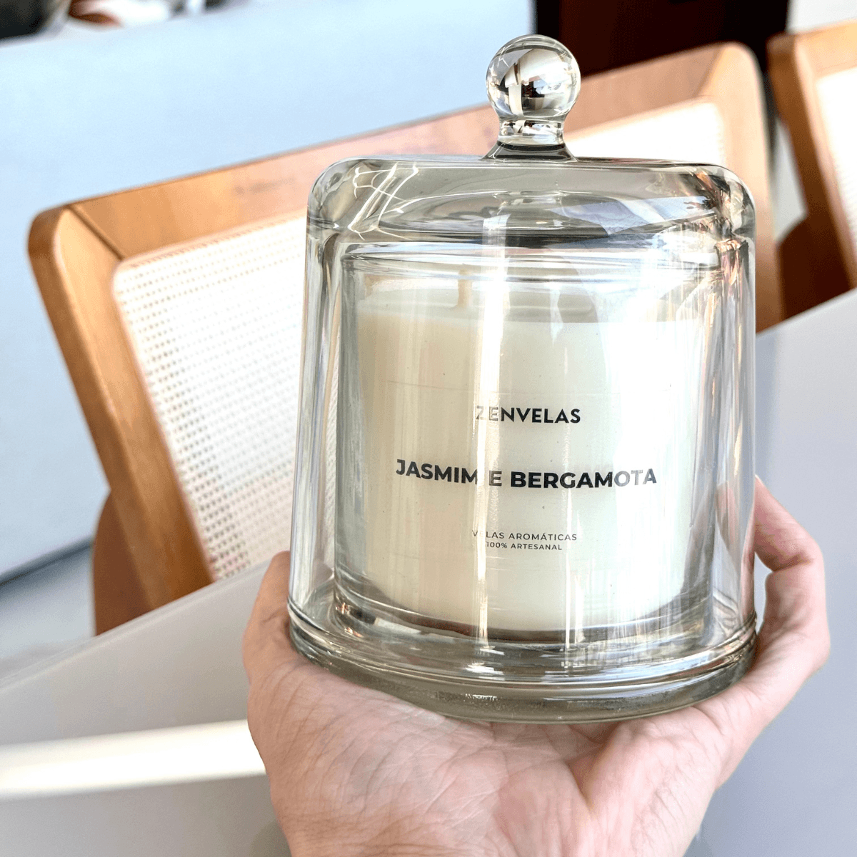 Vela Aromática na Cúpula 270g | Chá branco, Alecrim e Cascas e outros - Imagem 2