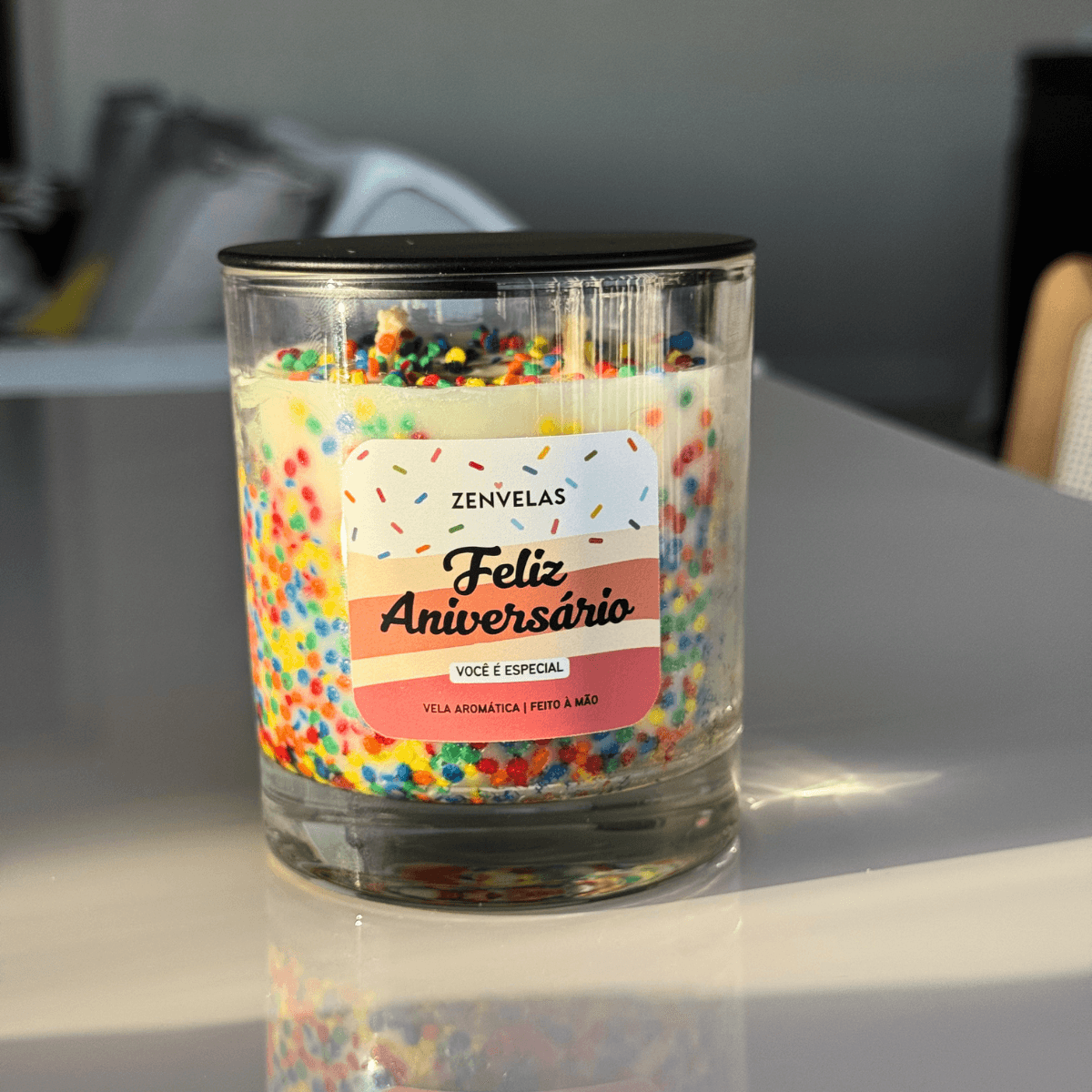 Vela Aromática Feliz Aniversário 220g - Imagem 3